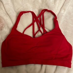 Red Lululemon Sports Bra Size 10